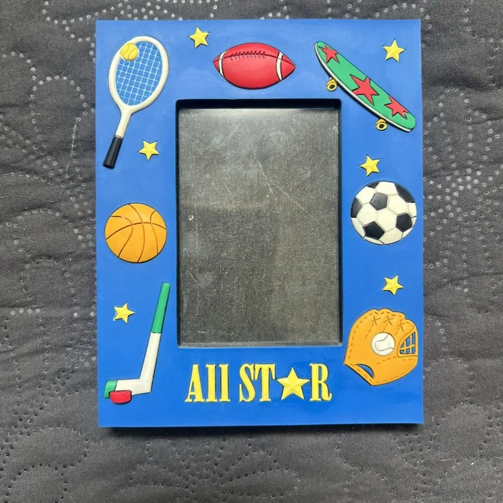 All Stars 3D Multicolor Photo Frame 5 x 4.25”, Holds 3x2” Photo Sports Kids Room